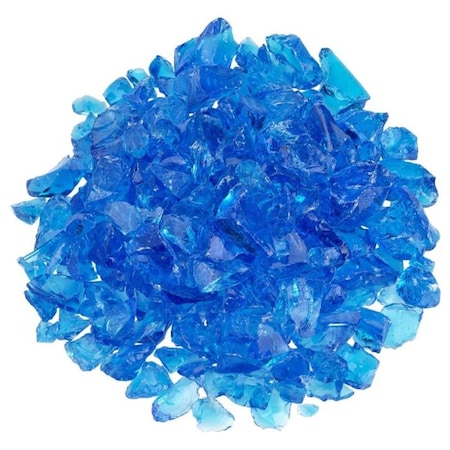 American Fire Glass Turquoise Recycled Fire Pit Glass, Medium - 10 lbs CG-TURQUOISE-M-10-J